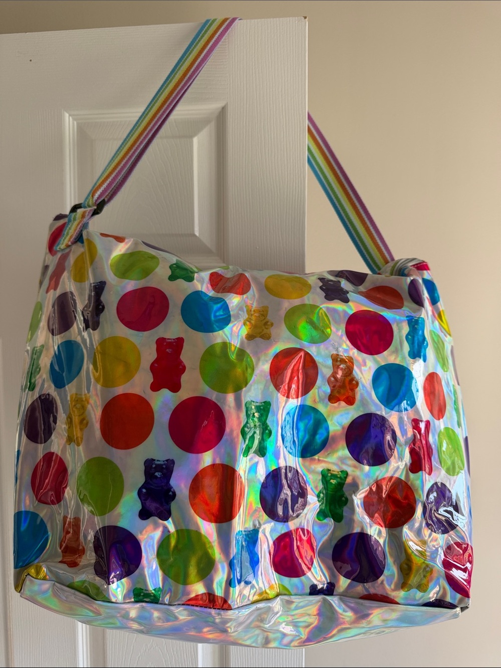 iScream Kids Rainbow Gummy Bear Tote Bag - Multicolor